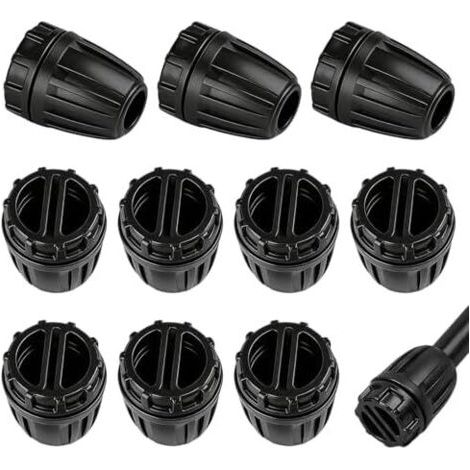 Adaptateur Bouchons D'Irrigation - Lot de 10 Pièces, Connecteur Tuyau d'Irrigation pour Tuyaux 1/2" (13/16 mm) d'Extrémité Système d'Arrosage Micro ou Goutte-à-Goutte