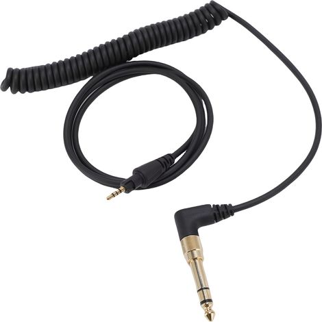 Headphone cable for DJ HDJ CUE1BT HDJ X5 X7, 6.35mm adapter, replacement headphone cable, spring-loaded extension cable with 3.5mm plug and 6.3mm adapter. (1/5)