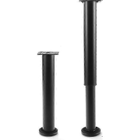 Ensemble de table en quatre pièces à montage rapide avec pieds réglables en hauteur, adaptable à différents besoins, hauteur 25-42 cm, noir. (1/5)
