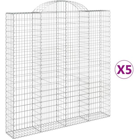 Maison Exclusive - Gabionen mit Hochbogen 5 Stk. 200x30x200/220cm