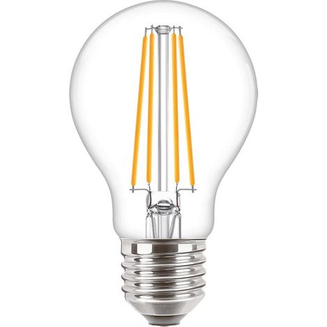 Bombilla LED E27 A60 7W = 60W 806lm 2700K filamento cálido Philips