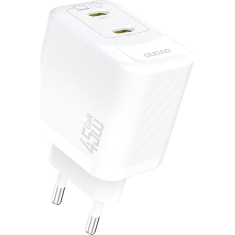 2x USB-C GaN PD 45W Wandladegerät - weiß