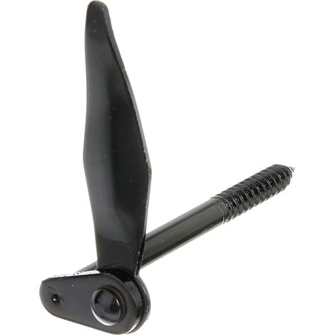 Butée de volet Marseillaise à visser – acier laqué noir – 130 mm – montage direct avec filetage bois Ø 10 x 50 mm – Alberts