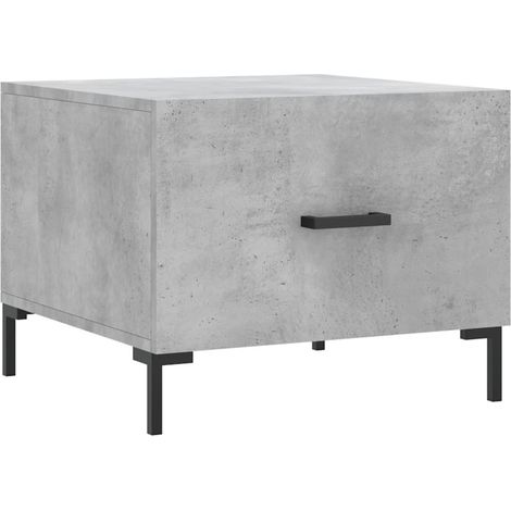 vidaXL Couchtisch grau Beton 50x50x40 cm aus Spanplatte