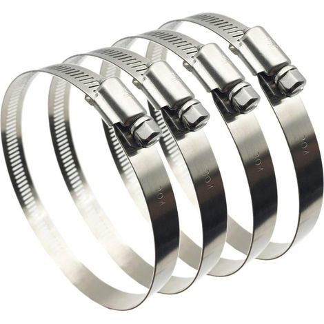 Schlauchschellen aus Edelstahl 304, 4 Stück, 40 bis 60 mm, zur Rohrbefestigung