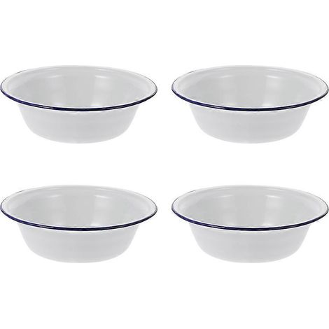 Lot de 4 bols à soupe émaillés pour la maison, ustensiles de cuisine pratiques. (1/5)
