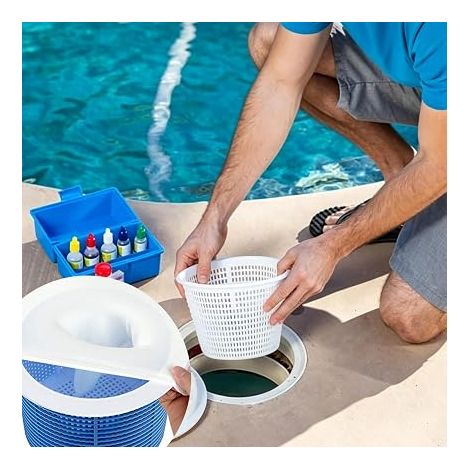Pool Skimmer Socks Pool Basket Filter Net Nylon White (1/4)