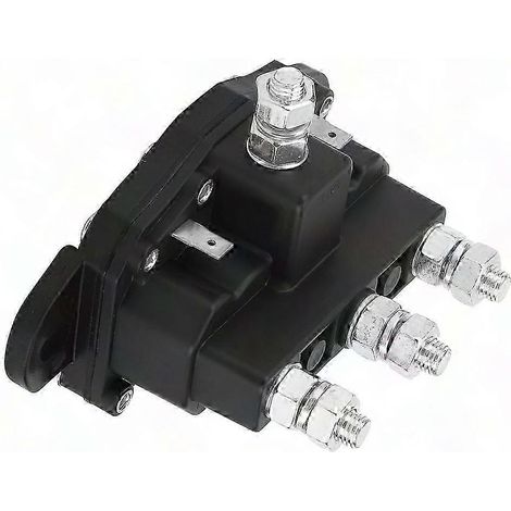 Treuil 12V Contacteur Relais Inverseur de Moteur 6 Bornes, Interrupteur Commutateur à Solénoïde pour Treuil Électrique (1/5)