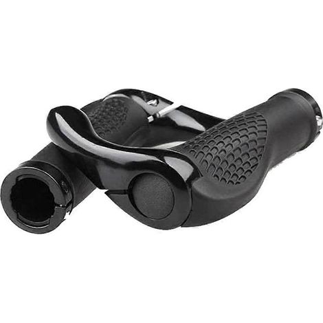 Set aus 2 ultra-bequemen, ergonomischen Fahrradlenkergriffen aus Gummi, rutschfest, konturiert, mit innenliegenden Klemmen aus Aluminiumlegierung. (1/5)