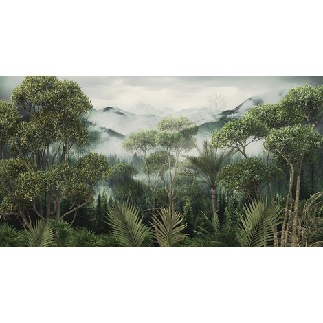 Papier peint panoramique - Forêt Tropicale - 130 cm x 69 cm (1/2)