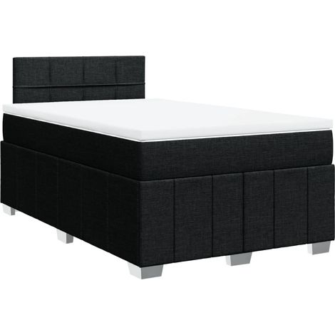 Maison Exclusive - Giroletto a Molle con Materasso Nero 120x190 cm in Tessuto (1/5)