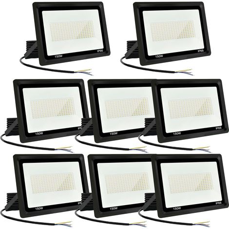 (8 pack) 150W Projecteur LED,spot led extérieur 15000LM Super Brillant Projecteur LED Exterieur IP66 Etanche Projecteur Exterieur Led 6500K Blanc Froid Projecteur Led pour Garage Jardin