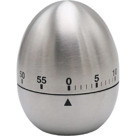 Temporizadores mecánicos, temporizador digital de cocina, temporizador analógico de cocina, 60 minutos, sin pilas, 6 x 7,7 cm - Plata (1/5)