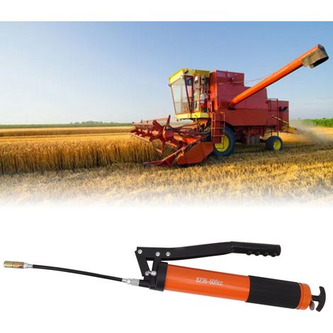 Pistolet graisseur 600CC pour camions, excavatrices, bulldozers, pistolet graisseur manuel robuste, pistolet graisseur auto-amorçant haute pression, double piston renforcé. (1/5)