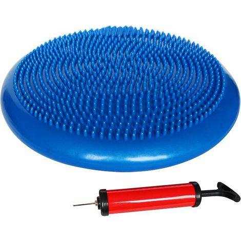 Ballon d'équilibre à coussin d'air à picots bleus avec pompe - 33 cm - Plusieurs coloris disponibles (1/5)
