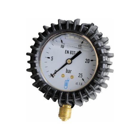 Manomètre radial glycérine 0 à 25b Ø63mm avec protection - DIFF (1/2)