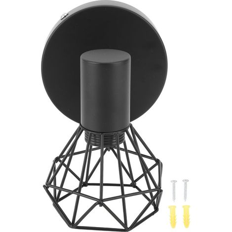 Support de lampe réglable, ampoule murale industrielle noire E14 pour chevet, lecture, étude (1/5)