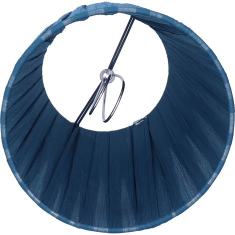 Lot de 6 abat-jour modernes et simples en tissu pour lustre ou applique murale à pince en cristal, bleu (1/5)