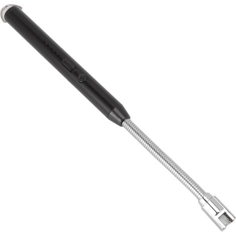 Briquet à arc pulsé, coupe-vent, électrique rechargeable, pour cuisinière à gaz et bougies d'aromathérapie, noir.