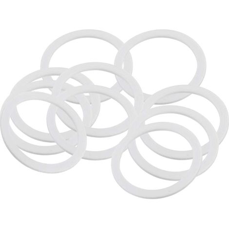 10pcs Rondelles PTFE Blanc 55mm OD 45mm ID 2mm Épaisseur (1/4)