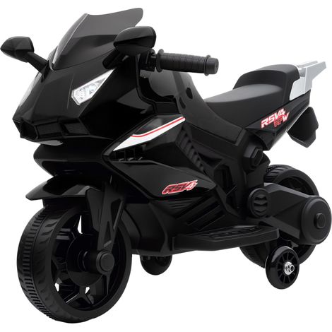 Moto électrique enfant 6V lumières sons noir 75x36x49 cm