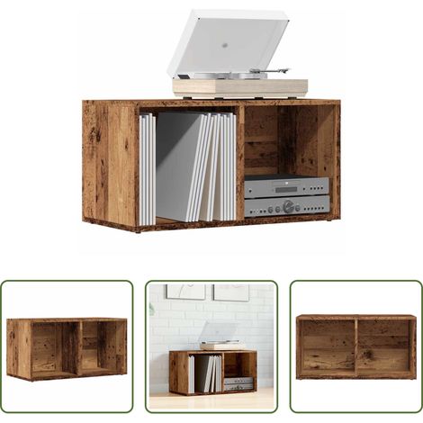 vidaXL Holzwerkstoff - Aufbewahrungstruhe Altholz-Optik 69,5x34x36 cm Holzwerkstoff (1/5)