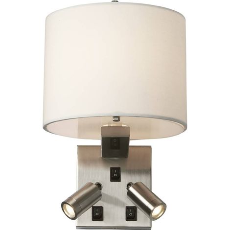 Wandlampe Leuchte Leselampen schwenkbar Schlafzimmerleuchte Bettlampe silber (1/5)