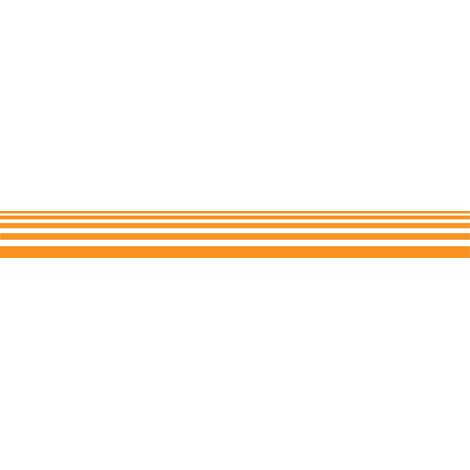 Lot 2 bandes 100mm x 1m - Lignes Progressives Orange - 4641119