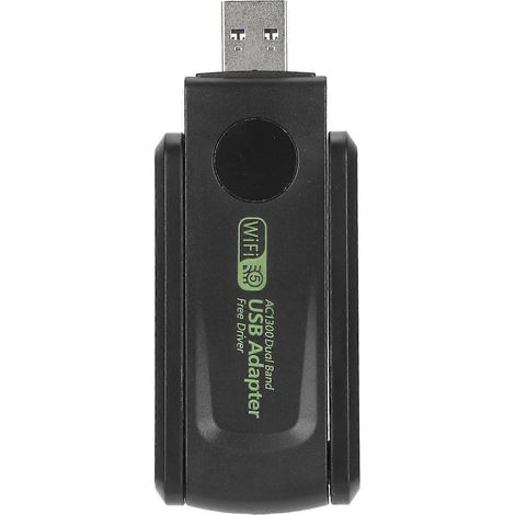 Adaptateur réseau sans fil 1300 Mbps 2,4 GHz/5 GHz double bande avec antenne à gain élevé, adaptateur Wi-Fi USB 3.0 pour PC FO (1/5)