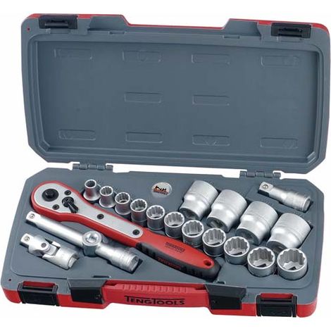 Steckschlüssel-Satz, 1/2 Zoll, T1220AF, 20-teilig TENGTOOLS 172470106