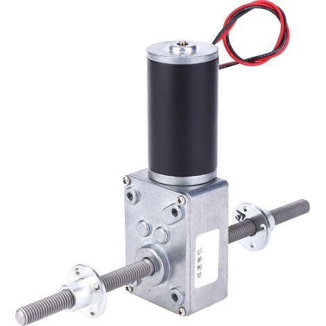 Moteur à vis sans fin coaxial M8, sens droit et gauche, avec bride et réducteur de vitesse 17:1 (1/5)