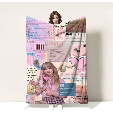 Couvertures en Molleton de Flanelle Taylor Swift,Couvertures Moelleuses Douces,Couverture de Canapé Lit Enfants,130150CM, A10 (1/4)