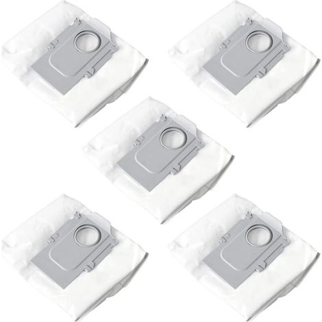 Pack of 5 vacuum cleaner bags for Xiaomi Roborock S8+ / S8 Pro Ultra, etc. White-AquaForge (1/5)