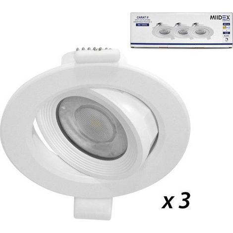 Foco LED SMD orientable regulable 5W 3000K (pack x3) Miidex Lighting® (1/5)