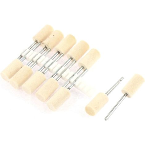 2.3mm Dia Schaft 10mm x 18.6mm Zylindrische Filzbürste montiert Werkzeug 12st