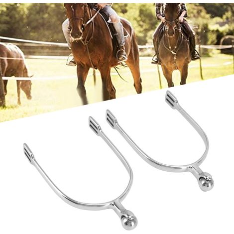 1 paire d'éperons de cowboy western en acier inoxydable, éperons de jardinage d'extérieur, accessoires d'équitation (1/5)