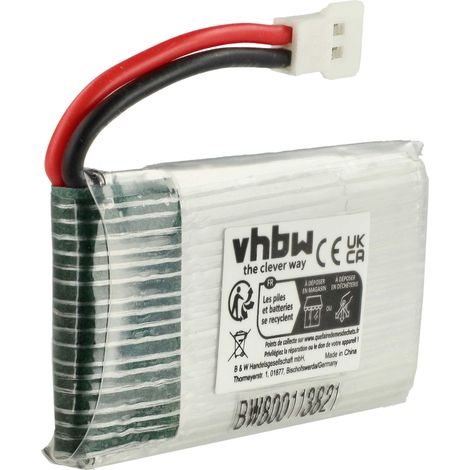 vhbw Batería compatible con Koome K300C Quadrocopter dron, multicóptero, cuadricóptero (600 mAh, 3,7 V, Li-Ion)