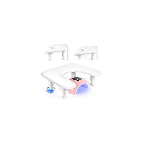 1 höhenverstellbares Handauflagenkissen, Kunstleder, U-förmig, ergonomisch, für Schönheitssalons (1/5)