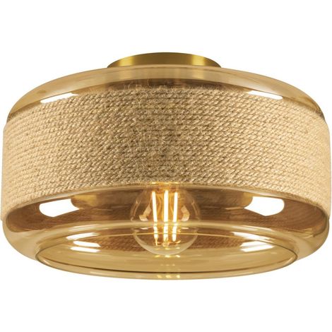 PANTILO ROPE 27 Plafonnier et applique saillie cylindrique 15W orange/or - SLV - 1007591 (1/3)