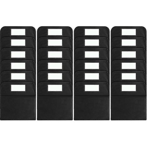 Lot de 24 sacs de rangement extra-larges à suspendre au dossier de chaise, en tissu polyester noir, adaptés aux accessoires de bureau et aux fournitures scolaires, montage rapide, plusieurs couleurs d (1/5)