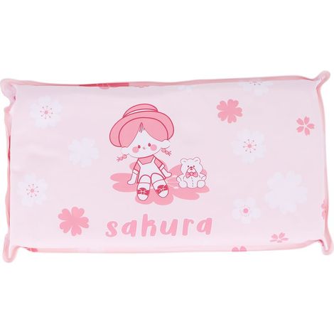Coussin rafraîchissant pliable en gel cristal de glace pour sieste, enfant et adulte, fond rose fille. (1/5)