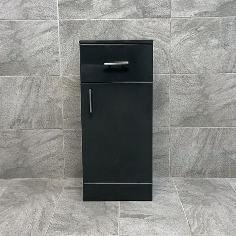 Anthracite Dark Grey Finish Drawerline Unit Bathroom Storage Cupboard 350mm (1/4)