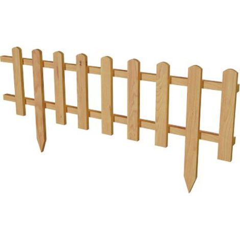 Bordura aiuola classic legno euro pino impregnato cm 120 h.cm 30/45 (5 pezzi) Domus