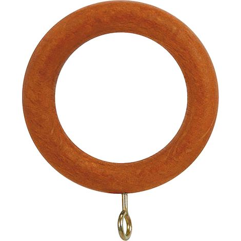 Anneau en bois lisse avec boucle 29x45 mm. Teck