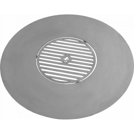 Plaque de cuisson en acier inoxydable pour foyer, 102cm et grille de 50cm, CookKing, 222406