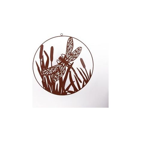 TrendLine Aufhänger Metall Libelle Ø 40 cm rusty Figuren