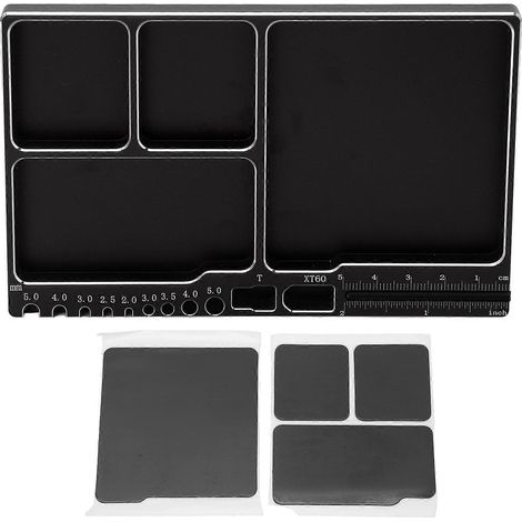 Plateau à vis magnétique en aluminium, coussinet aimanté pour réparation RC, plateau de pièces à fixation magnétique, accessoire d'atelier polyvalent