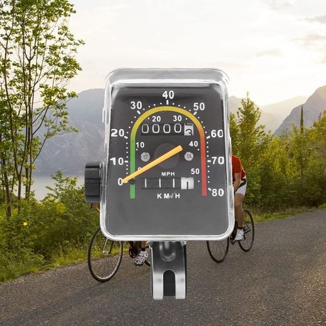 Cuentakilómetros para bicicleta de alta precisión, con contador mecánico y carcasa de plástico resistente a la humedad: ideal para ciclistas de montaña, ciclistas urbanos y para uso diario. (1/4)