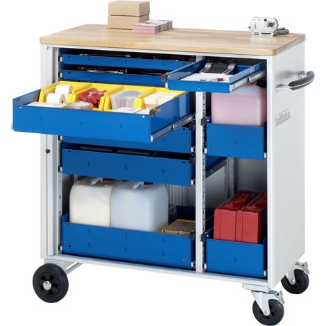 Rau Werkzeugwagen mit 6 Schubladen Buche BxTxH 1025x520x1080mm