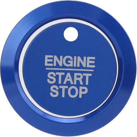 Garniture de Bouton D'allumage, Remplacement D'anneau de Couverture de Bouton D'arrêt D'allumage de Moteur de Voiture Bleu pour F-150 2016-2019. (1/5)